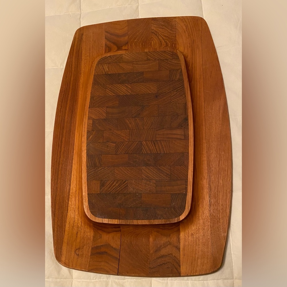 Vintage Dansk Mid Century Modern Teak Rosewood Cheese Charcuterie Board Tray - Picture 3 of 7